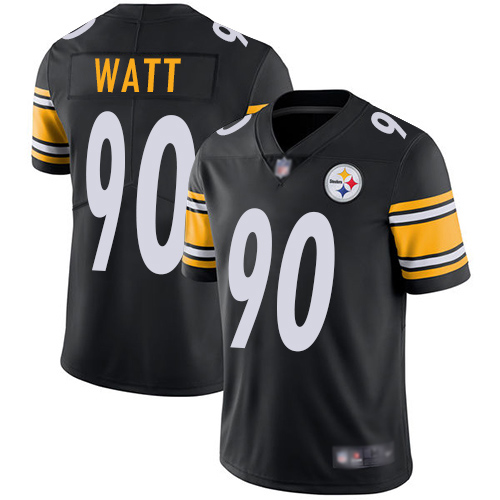 Men Pittsburgh Steelers Football #90 Limited Black T J Watt Home Vapor Untouchable Nike NFL Jersey